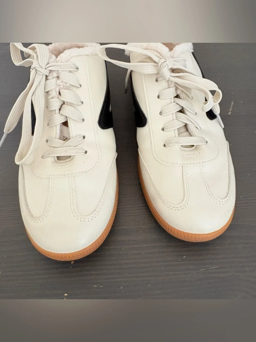 DV by Dolce Vita Quirky Faux Shearling Lined Mule Sneakers Slip On Lace Up 8
